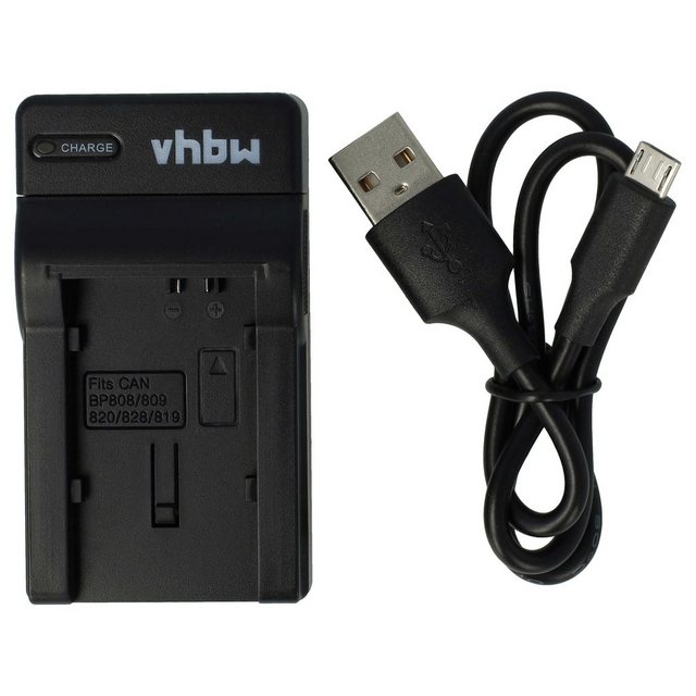 VHBW Camera acculader compatibel met Canon BP-807, BP-808, BP-809, BP-819, BP-820, BP-827 en BP-828 accu's | 