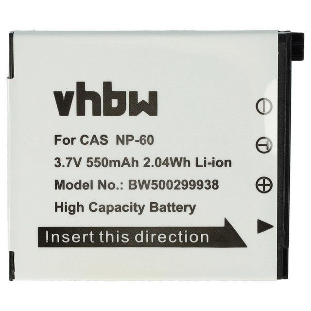 VHBW Camera accu compatibel met Casio NP-60 / 550 mAh | 