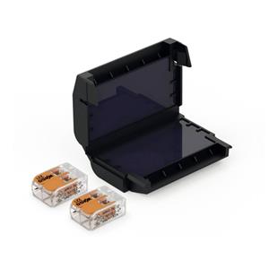 CellPack 407860 EASY-PROTECT/222 Gelbox voor verbindingsklemmen Flexibel: 0.2-4 mm² Massief: 0.2-4 mm² 1 stuk(s) Zwart