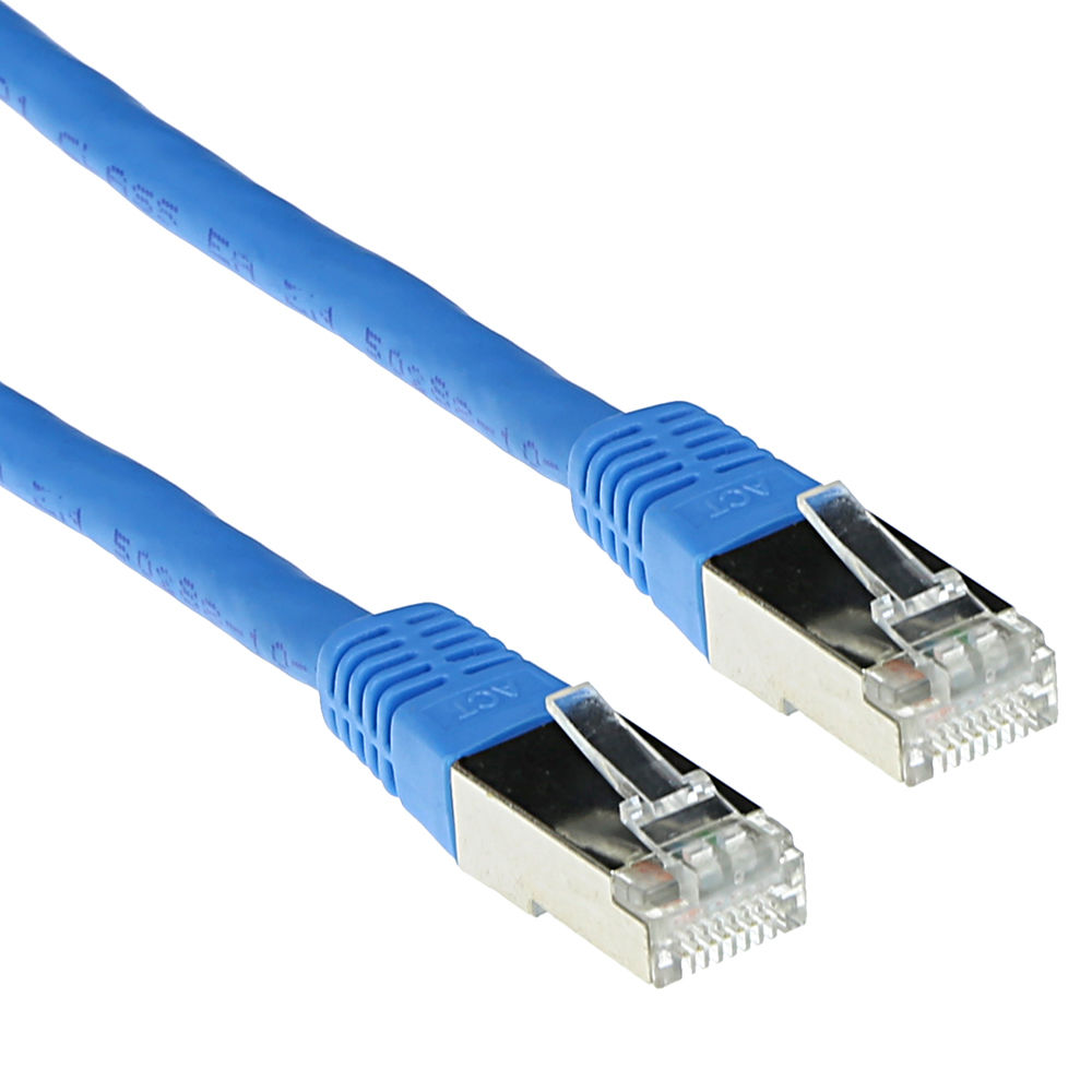 ACT IB5302 LSZH SFTP CAT6A Patchkabel Blauw - 2 meter