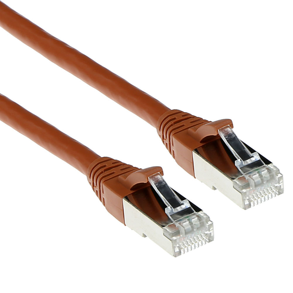 ACT FB2251 LSZH SFTP CAT6A Patchkabel Snagless Bruin - 1,5 meter