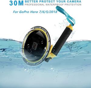 Verago Dome Port voor GoPro Waterdichte behuizing Case voor GoPro Hero 5 6 7 Onderwater Beschermende Duikkoepel GoPro Lensaccessoires