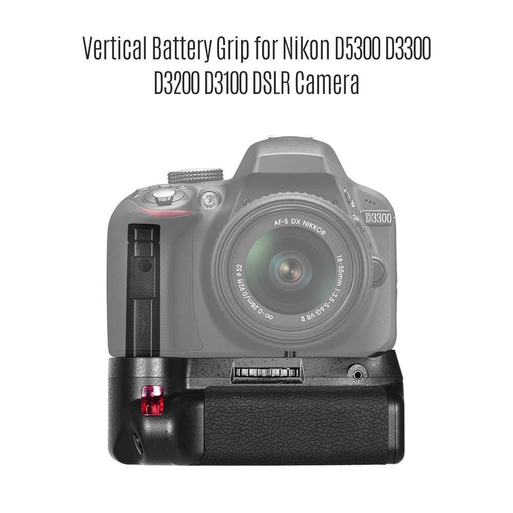 TOMTOP JMS Verticale batterijgreephouder voor Nikon D5300 D3300 D3200 D3100 DSLR-camera EN-EL 14 batterijaangedreven