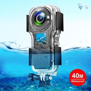 PULUZ Voor Insta360 One RS 1-Inch 360 Editie  40m onderwater waterdichte behuizing