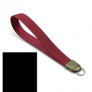 LEICA Wrist Strap D-Lux 8 Fabric, Leather Olive - Burgundy - 18572