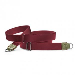 LEICA Carrying Strap D-Lux 8 Fabric, Leather Olive - Burgundy - 18569