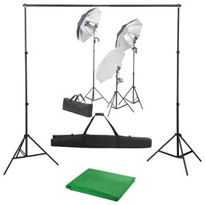 VidaXL Fotostudioset met verlichtingsset en achtergrond