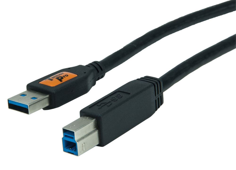 Tether Tools TetherPro USB 3.0 - Male A to B (4,6m zwart)