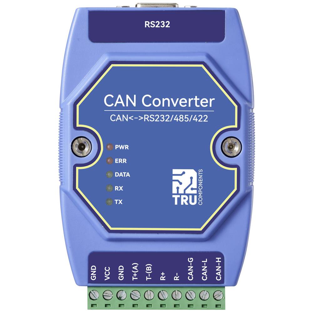 TRU COMPONENTS TC-ECAN-401 Multifunctionele module CAN-Bus, Modbus-RTU, RS-485, RS-422, RS-232 12 V/DC, 24 V/DC 1 stuk(s)