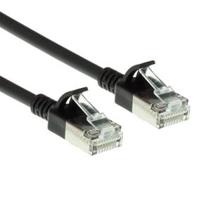 ACT DC7905 LSZH U/FTP CAT6A Datacenter Slimline Patchkabel Snagless | RJ45 Connectoren | Zwart | 5 meter