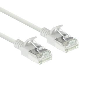 ACT DC6930 LSZH U/FTP CAT6A Datacenter Slimline Patchkabel Snagless | RJ45 Connectoren | Wit | 15 cm