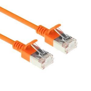 ACT DC7101 LSZH U/FTP CAT6A Datacenter Slimline Patchkabel Snagless | RJ45 Connectoren | Oranje | 1 meter