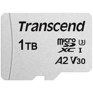 Transcend TS1TUSD300S-A microSD-kaart Retail 1 TB UHS-I, Class 10, v30 Video Speed Class, A1 Application Performance Class, A2 Application Performance Class