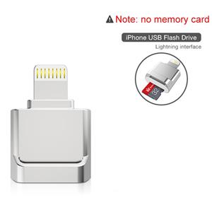 3C-OTG Pen Drive USB-geheugenkaart MicroSD/TF-kaartlezer Kaartlezen Plug&;Speel Lightning naar adapter, geen stuurprogramma nodig voor iPhone IOS13