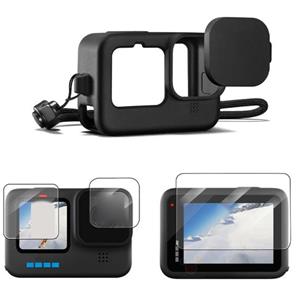 Yixiubaoo 1 Set Camera Case Schokabsorptie Anti-drop Krasbestendig Stofdicht Anti-verlies Elektrostatische Hechting Camera Lens Cover voor GoPro11/10/9