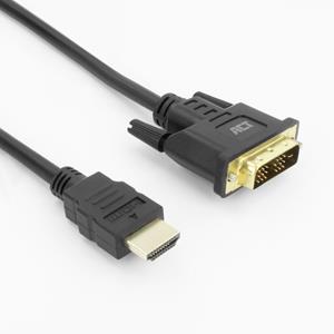 ACT AK3734 HDMI-A (male) | DVI-D (male) Adapterkabel | 4K @ 60Hz | Zwart | 1 meter