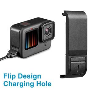 Suzhoushengyuan GoPro Hero 11 10 9 Zijkap voor GoPro Hero Flip Batterij Zijkap Oplaadetui Batterij zijdeksel