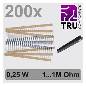 TRU COMPONENTS TC-12888448 T22P035 Metaalfilmweerstand assortiment Axiaal bedraad 0.25 W 0.01 % 200 stuk(s)