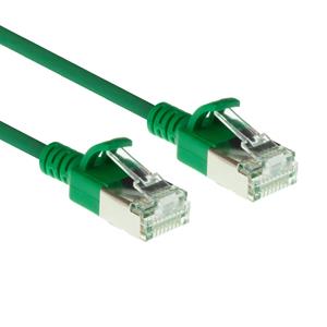 ACT DC7730 LSZH U/FTP CAT6A Datacenter Slimline Patchkabel Snagless | RJ45 Connectoren | Groen | 15 cm