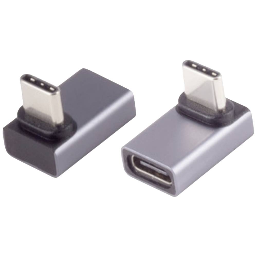 BKL Electronic USB-C-adapter, 4.0, 90° hoek boven/onder, Pro Adapter, haaks 10080136  1 stuk(s)