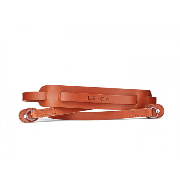 LEICA Carrying Strap with Shoulder Pad leather cognac