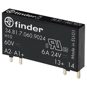 Finder Halfgeleiderrelais 34.81.7.060.9024 Schakelspanning (max.): 33 V/DC Direct schakelend 1 stuk(s)