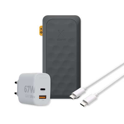 Xtorm 67W Fuel Series 5 Powerbank Bundel - Powerbank 27.000 mAh +  67W Lader + USB-C naar USB-C Kabel (150cm) - Bundel