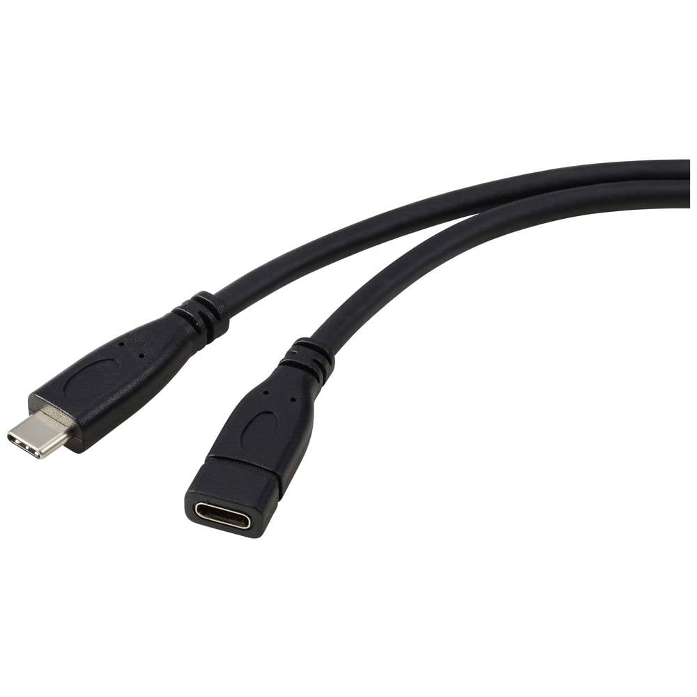 Renkforce USB-kabel USB 3.2 Gen1 USB-C stekker, USB-C bus 1.00 m Zwart RF-5720414