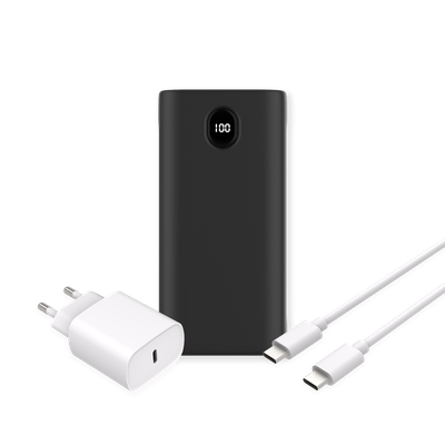 Cazy Powerbank 30.000mAh 22.5W - 2 x USB-A / 2 x USB-C + 20W USB-C Lader + USB-C Kabel 150cm