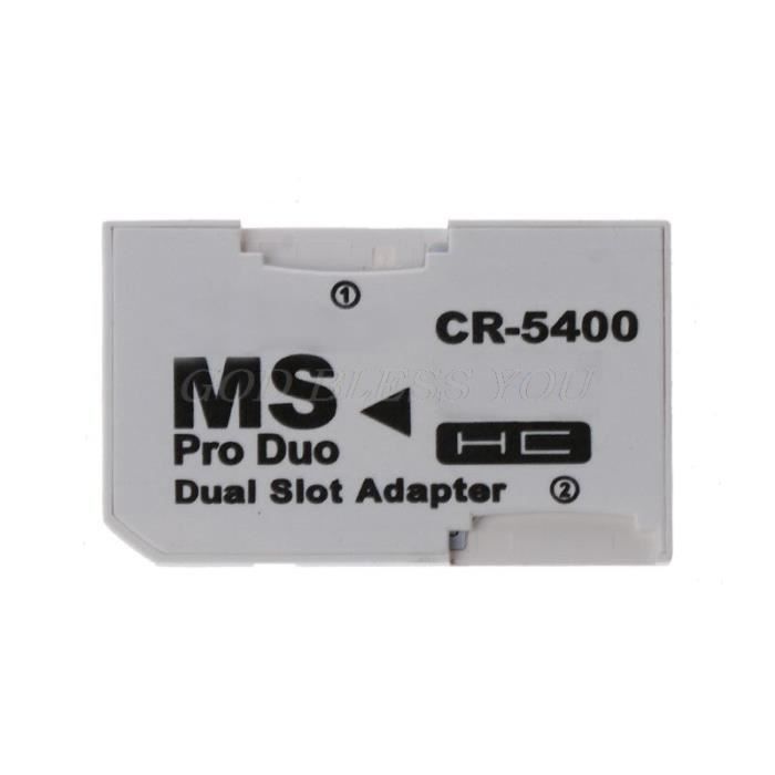 Infoboutik Adaptateur de carte mémoire SDHC, adaptateur de carte Micro SD-TF à MS PRO Duo pour carte PSP [0556626]