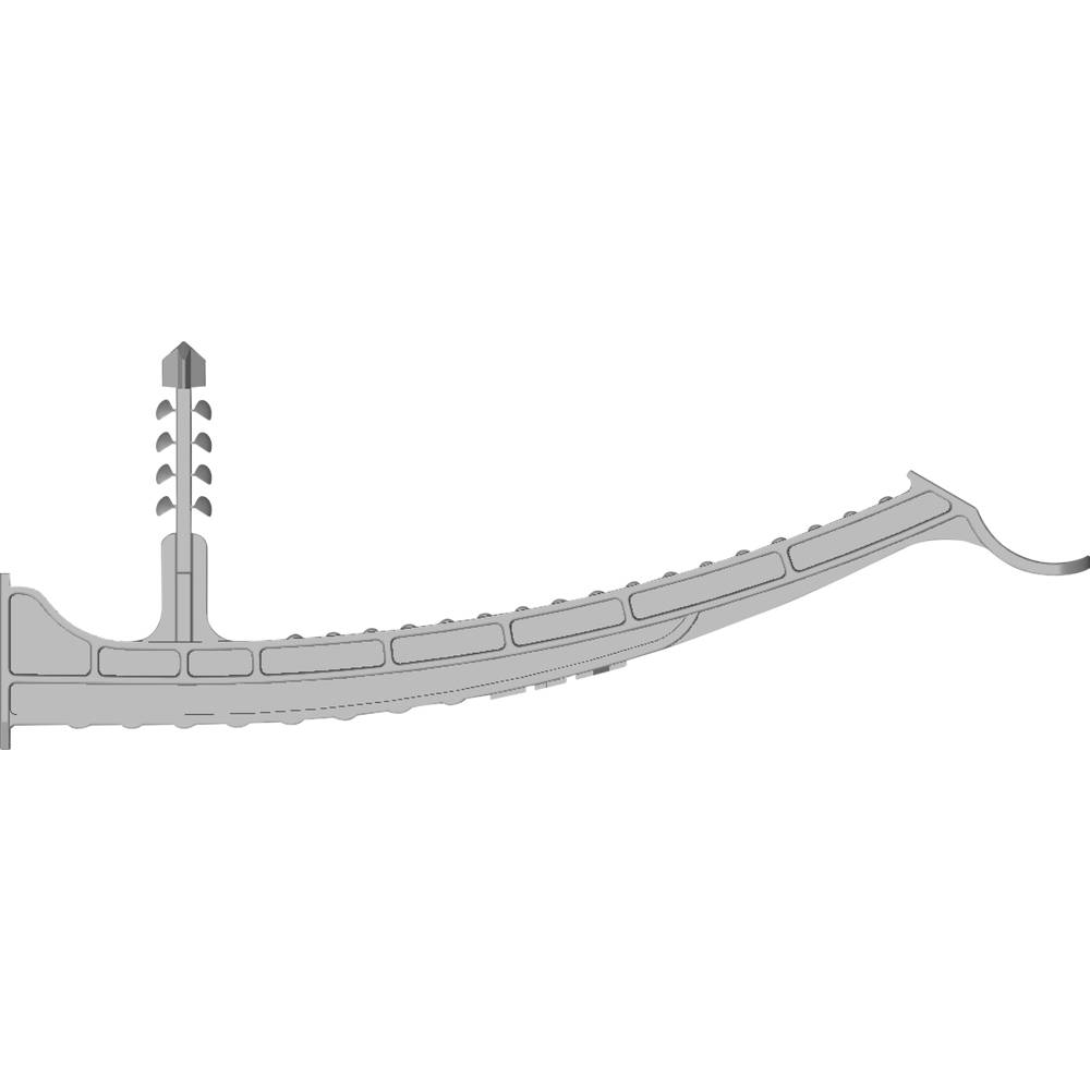 N & L Klemmbügel 100mm Bevestigingselement Insteekbaar 540STN Voor steekmontage in muur, Halogeenvrij, Met steekdeuvel, UV-stabiel Lichtgrijs 100 stuk(s)