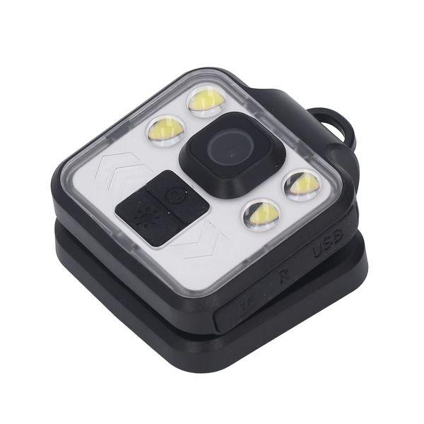 Eurowebbiz Caméra Sport corporelle lampe HD 1080P Lampe LED IP65 grande batterie