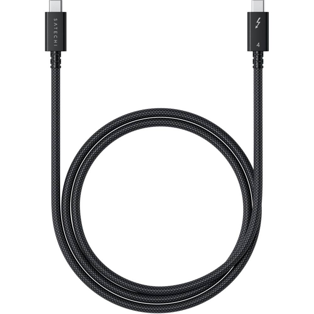 Satechi Thunderbolt-kabel Thunderbolt 4 USB-C 1 m Zwart, Zilver ST-YTB100K