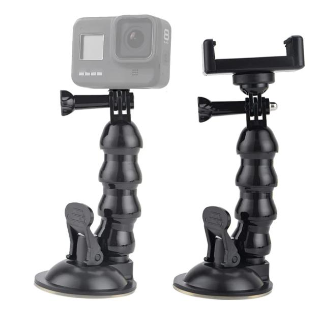 Gopro accessories Windshield Suction Cup Car Mount Bracket Flex Clamp Arm For GoPro hero 12 11 10 9 8 DJI Mount for Smartphone Action Camera Accessories