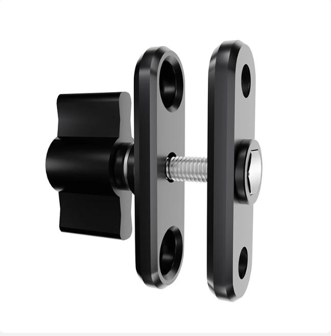 Gopro accessories 17mm Ball Head Adapter Double Socket Arm Clip 17mm Ballhead Connecting Rod GPS Bracket for GoPro insta360 Camera Accessories zwart