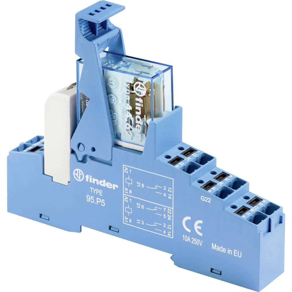 Finder 48.P8.7.012.0050 Koppelrelais 12 V/DC 10 A 2x wisselcontact 1 stuk(s)