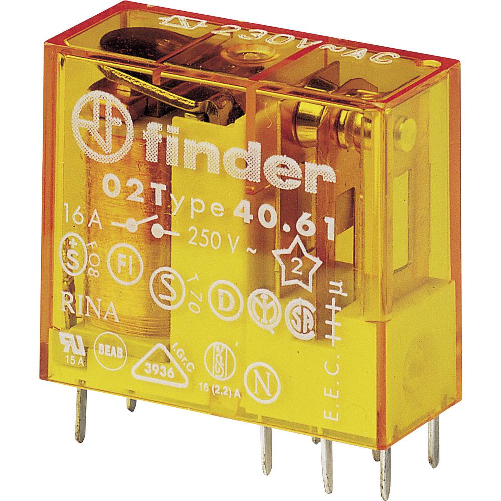 Finder 40.61.8.230.4300 Printrelais 230 V/AC 16 A 1x NO 1 stuk(s)