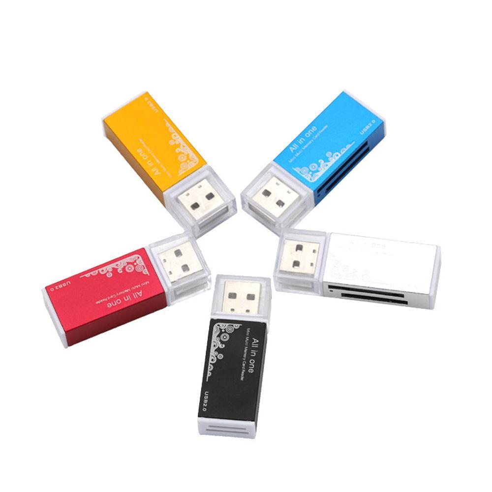 Baoyuan USB2.0 Voor TF/SD/M2/MS Flash Drive Kaartlezer Geheugenkaart Adapter Geheugenkaartlezer Kaartlezer blauw