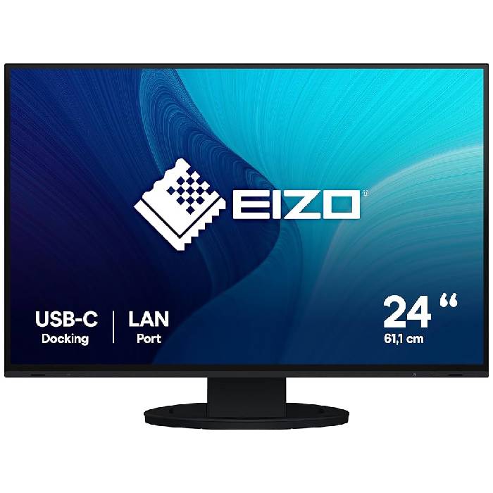 EIZO FlexScan EV2455 - 24 inch - 1920x1200 - DP - DVI - HDMI - VGA - Zwart