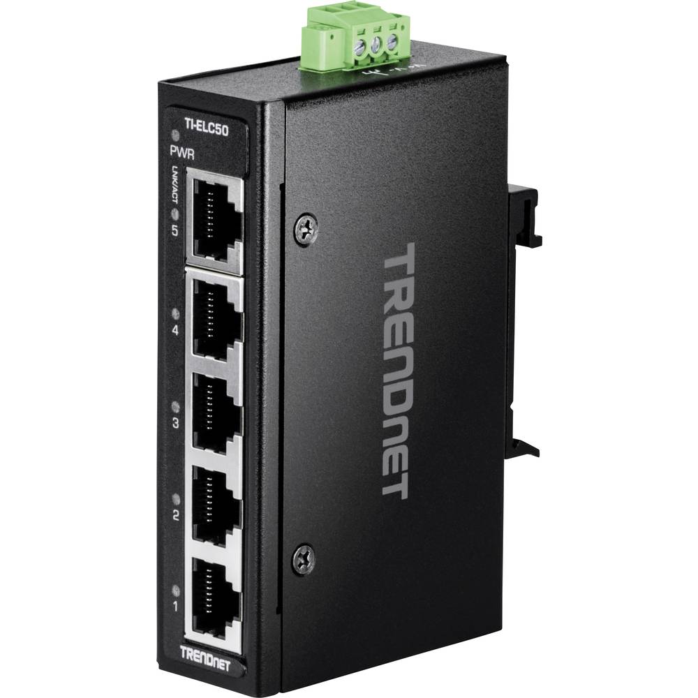 Trendnet TI-ELC50 5-Port Ethernet Mini Switch Industrial DIN-Rail Netzwerk-Switch