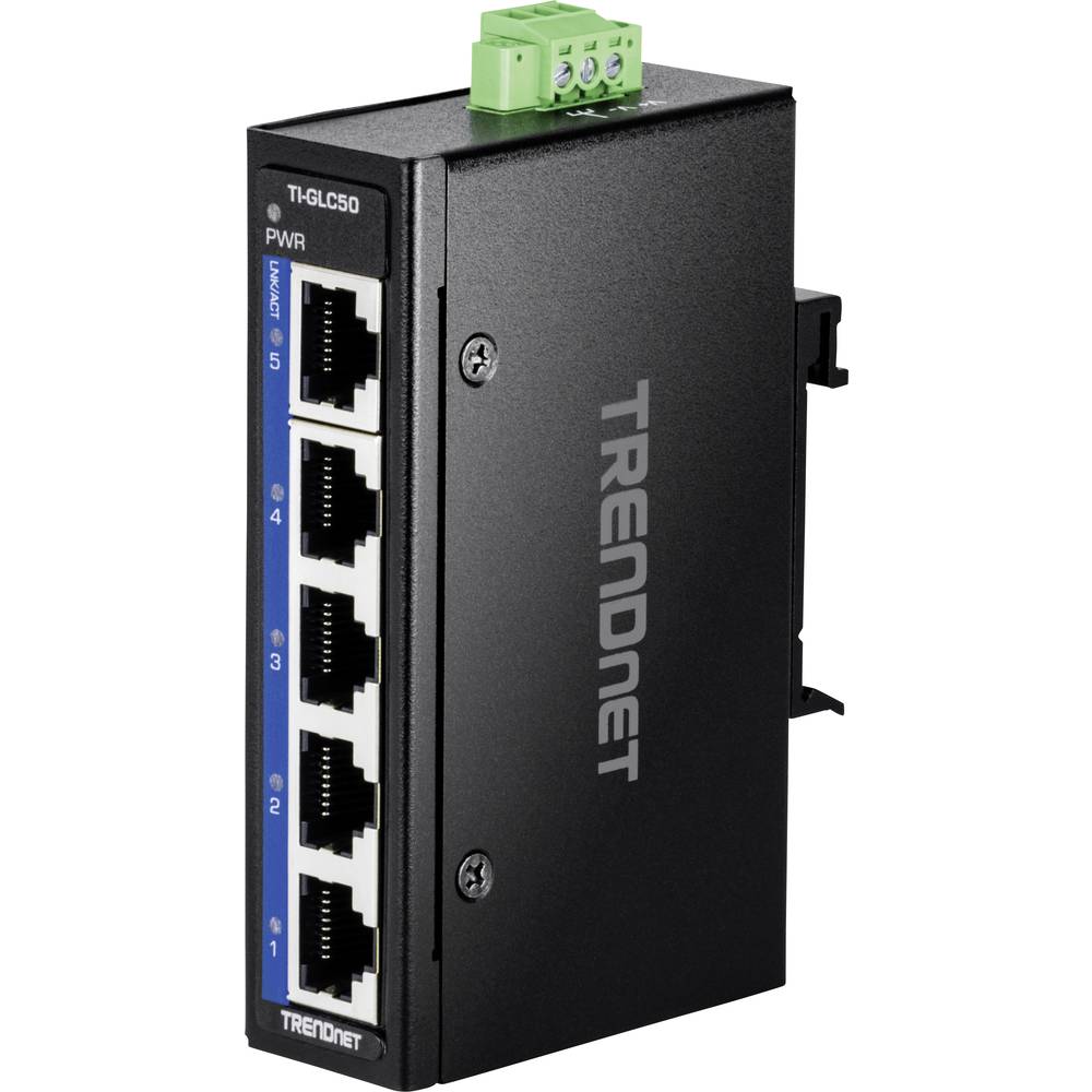 Trendnet TI-GLC50 5-Port Gigabit Industrial DIN-Rail Mini Netzwerk-Switch