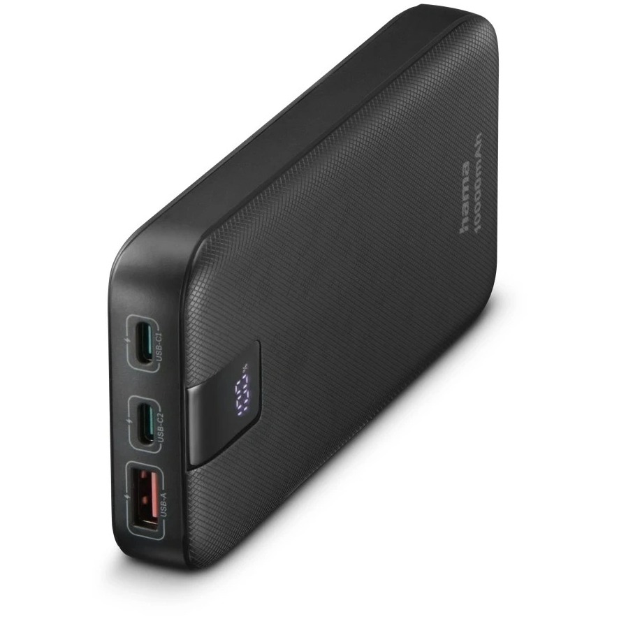 Hama PD 10 Power Pack 10000 mAh 3 Outputs 2x USB-C 1x USB-A Powerbank Grijs