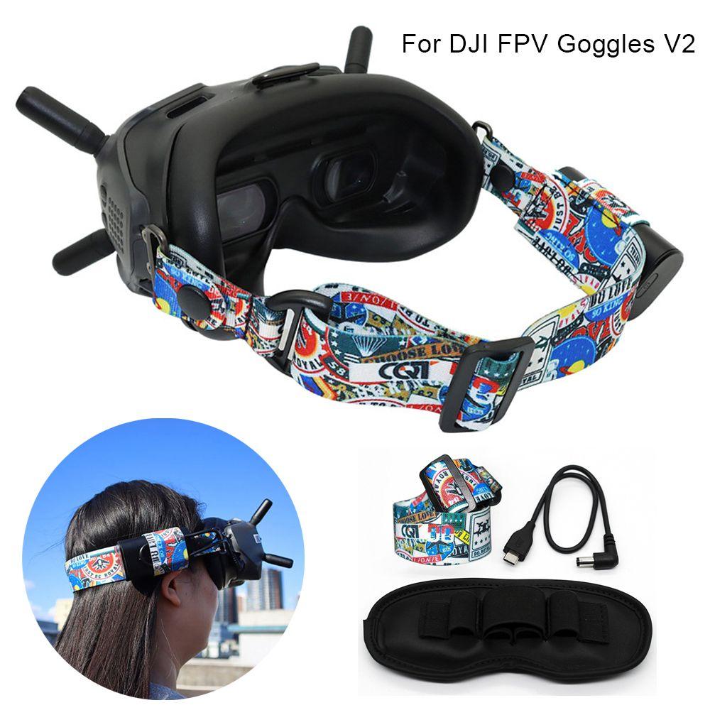 SHSmengmai Accessoires met batterijgat Vervanging hoofdband Elastische band hoofdband voor DJI FPV-bril V2 style 1