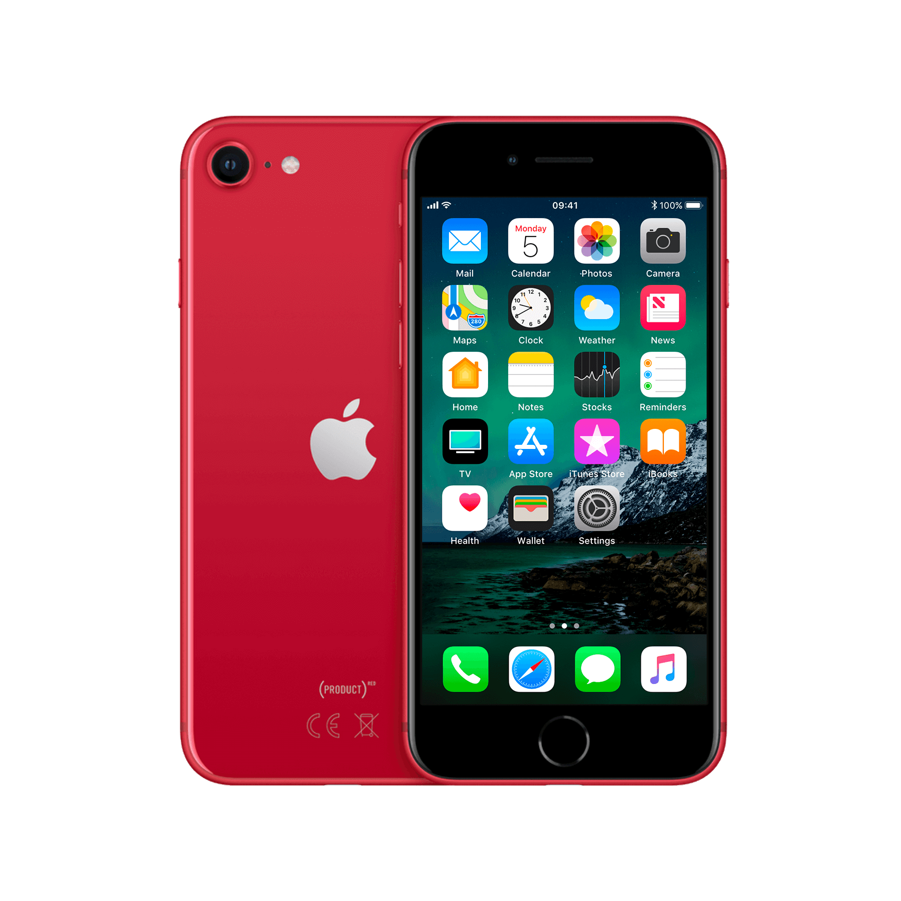 Refurbished iPhone SE 2020 64 GB Rood Zichtbaar gebruikt