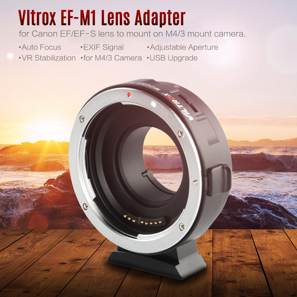 TOMTOP JMS Viltrox EF-M1 Lens Adapter Ring Mount voor Panasonic GH5/4/3 Olympus Camera