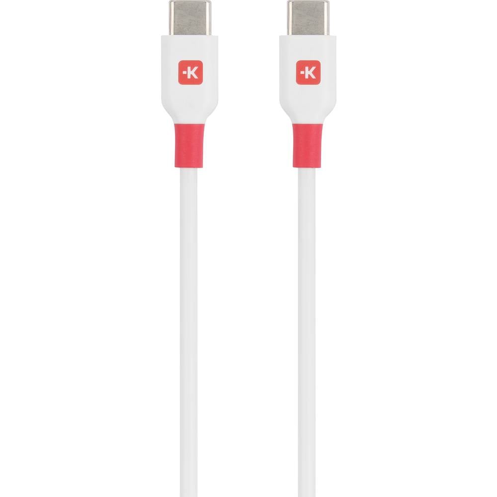 Skross USB-C-kabel USB 2.0 USB-C 2.00 m Wit SKCA0020C-C200CN