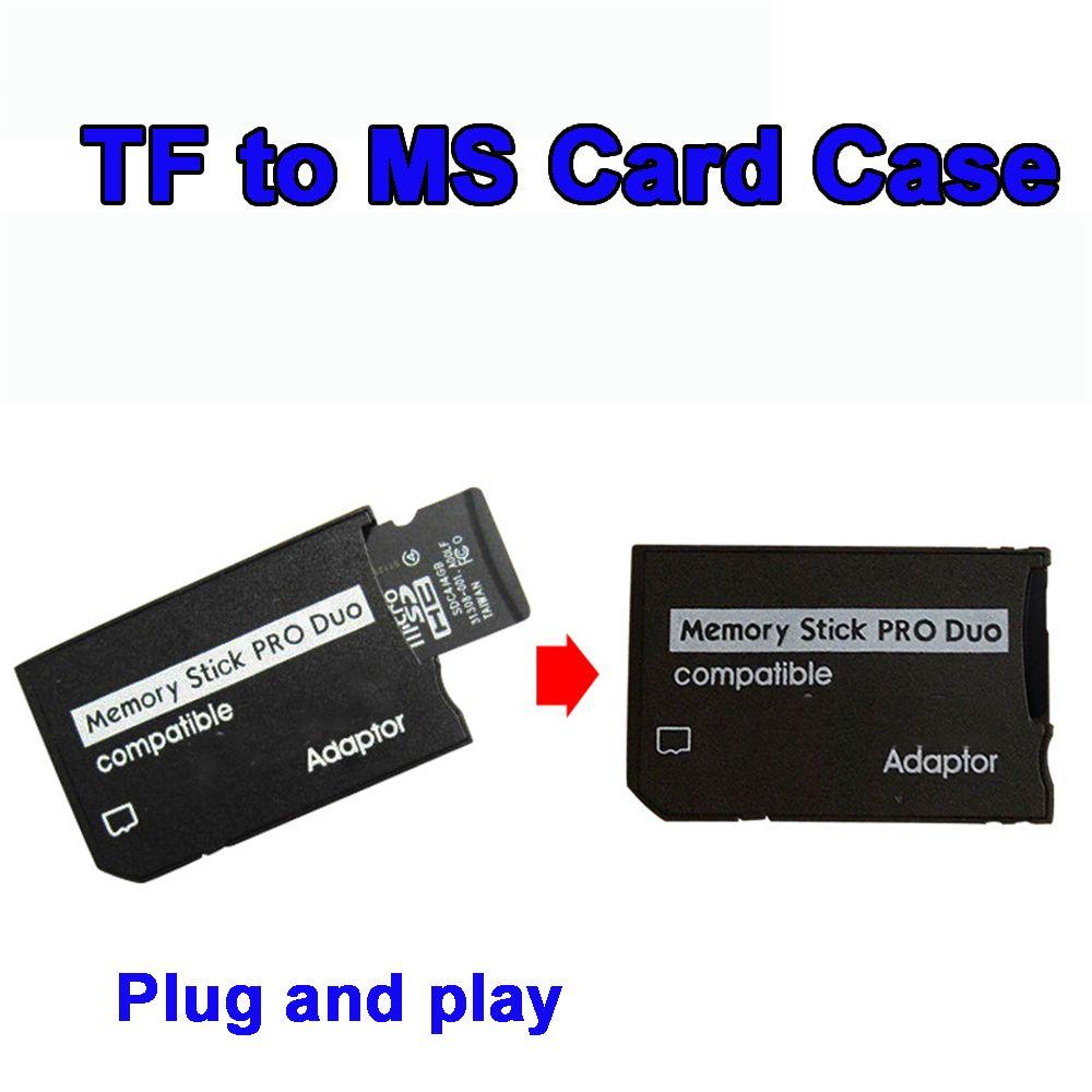 Shanghaitouding PSP PRO DUO Adapter Storage Card Case TF to MS Memory Stick Adaptor zwart