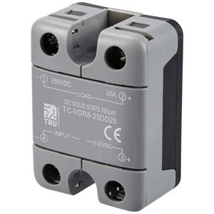 TRU COMPONENTS Halfgeleiderrelais TC-VDR8-25DD25 25 A Schakelspanning (max.): 250 V/DC DC-circuit 1 stuk(s)