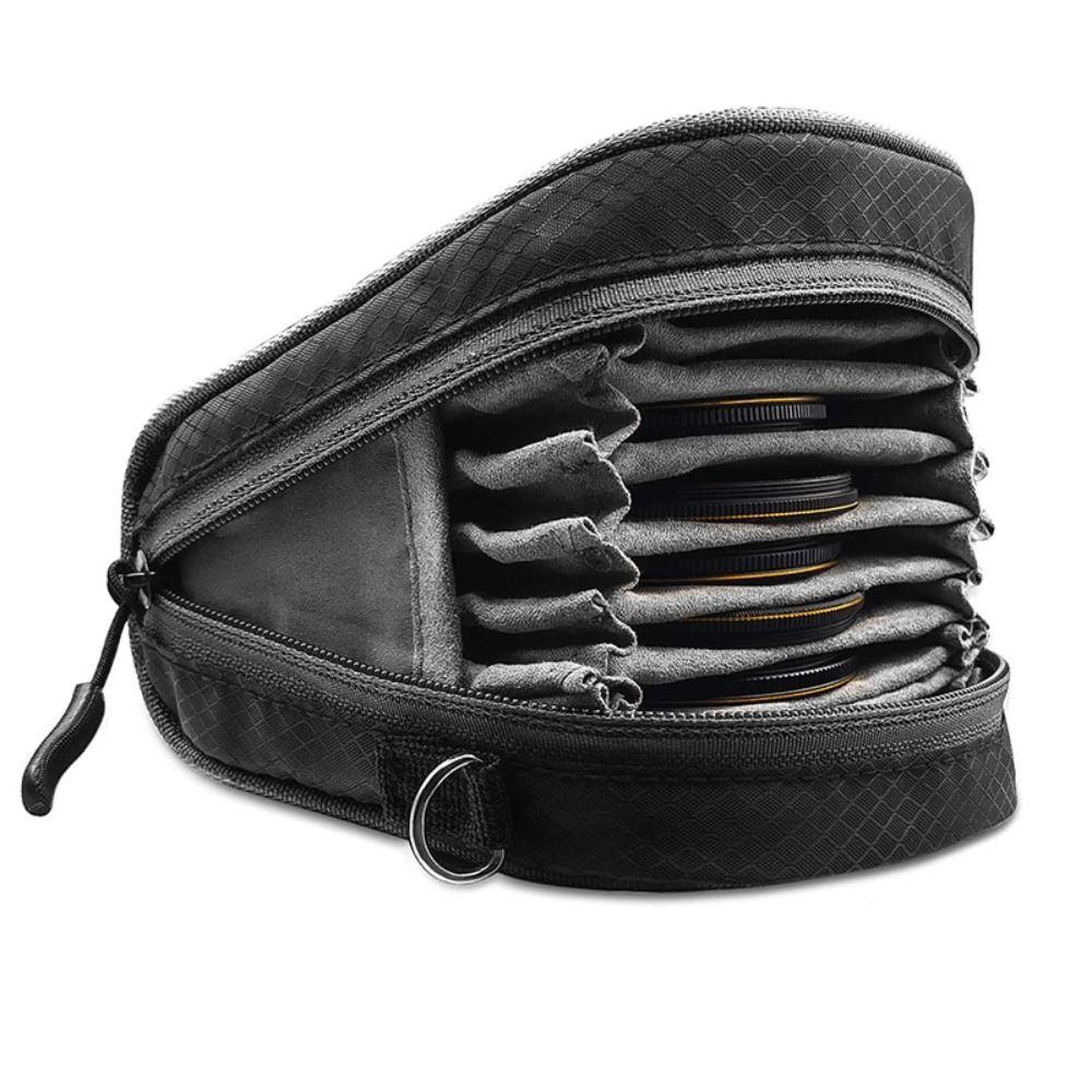 Tongui147 with Shoulder Strap Protective Bag Dustproof Lens Filter Pouch Portable Lens Accessories