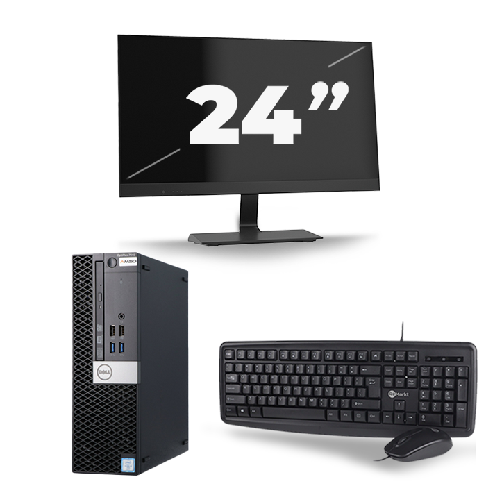 Dell Optiplex 7040 SFF - Intel Core i3-6e Generatie - 8GB RAM - 128GB SSD - Windows 11 + 1x 24 inch Monitor